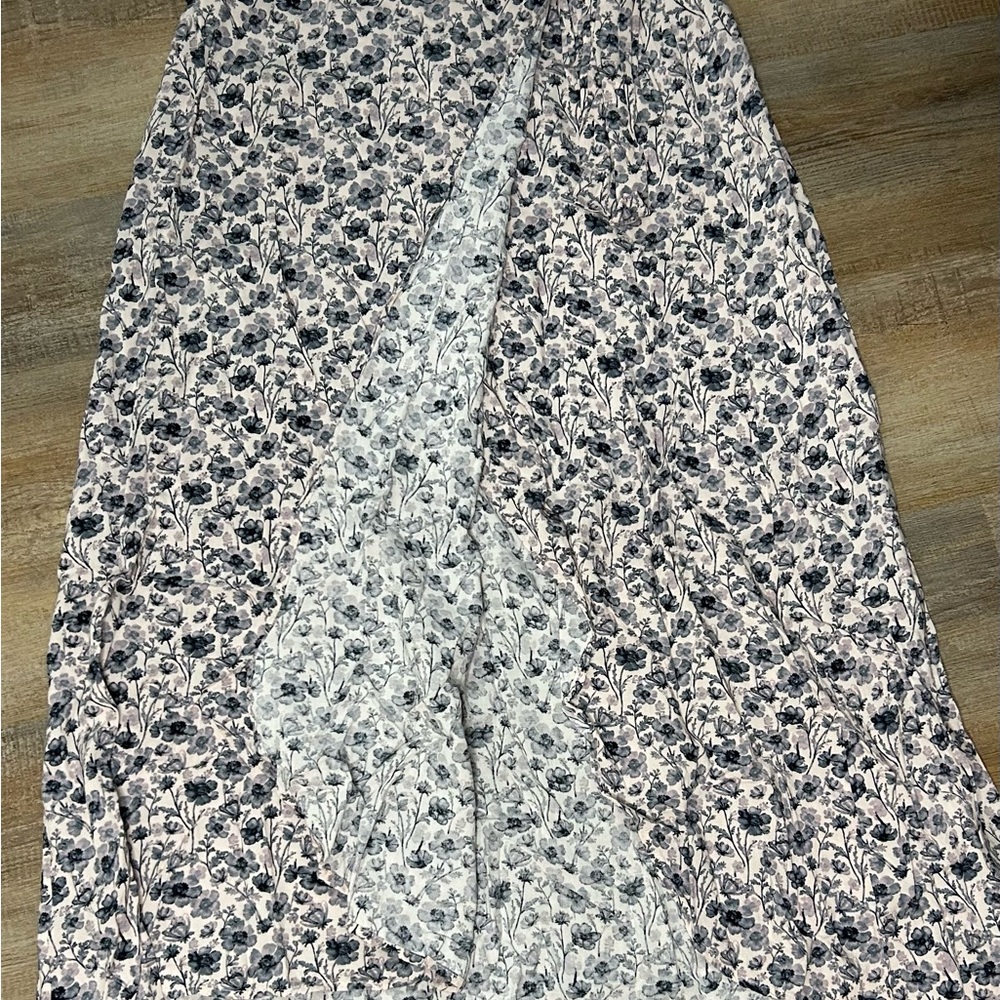 Maurices Navy and White Floral Maxi Skirt